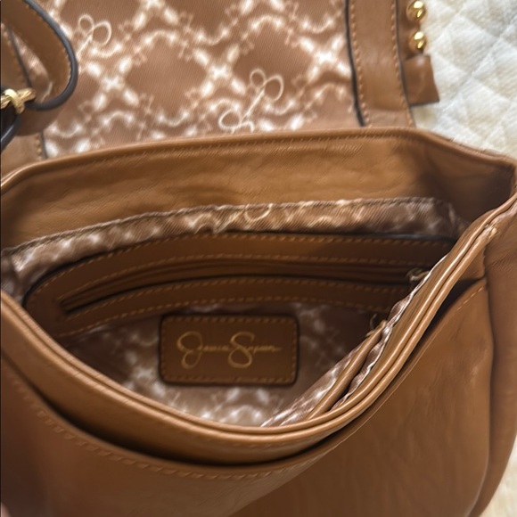 Jessica Simpson Brown Leather Crossbody Bag - Picture 4 of 6